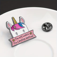 Cartoon Unicorn Enamel Brooch for Girls