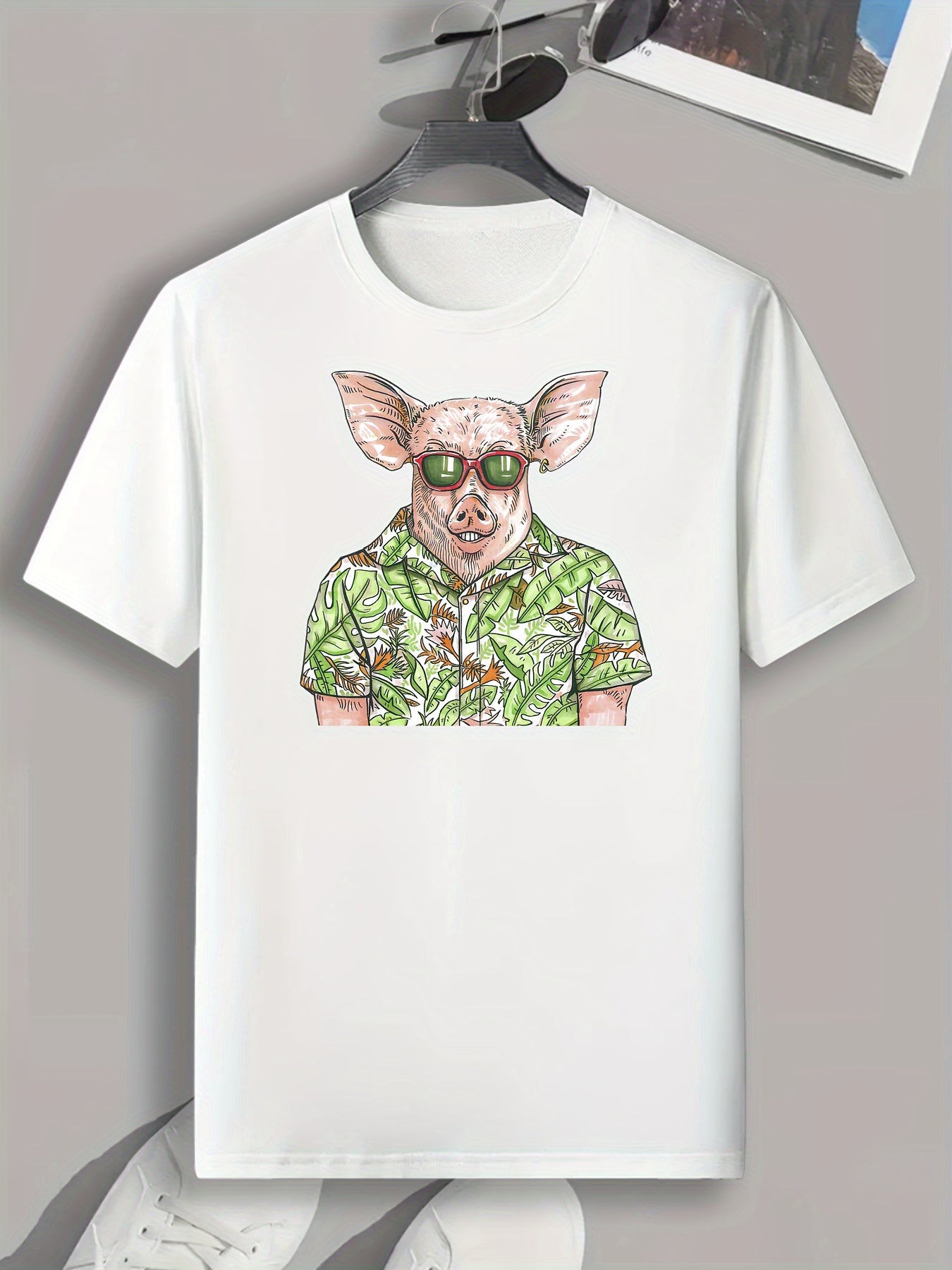 Pig Print Men's Graphic T-Shirt for Summer