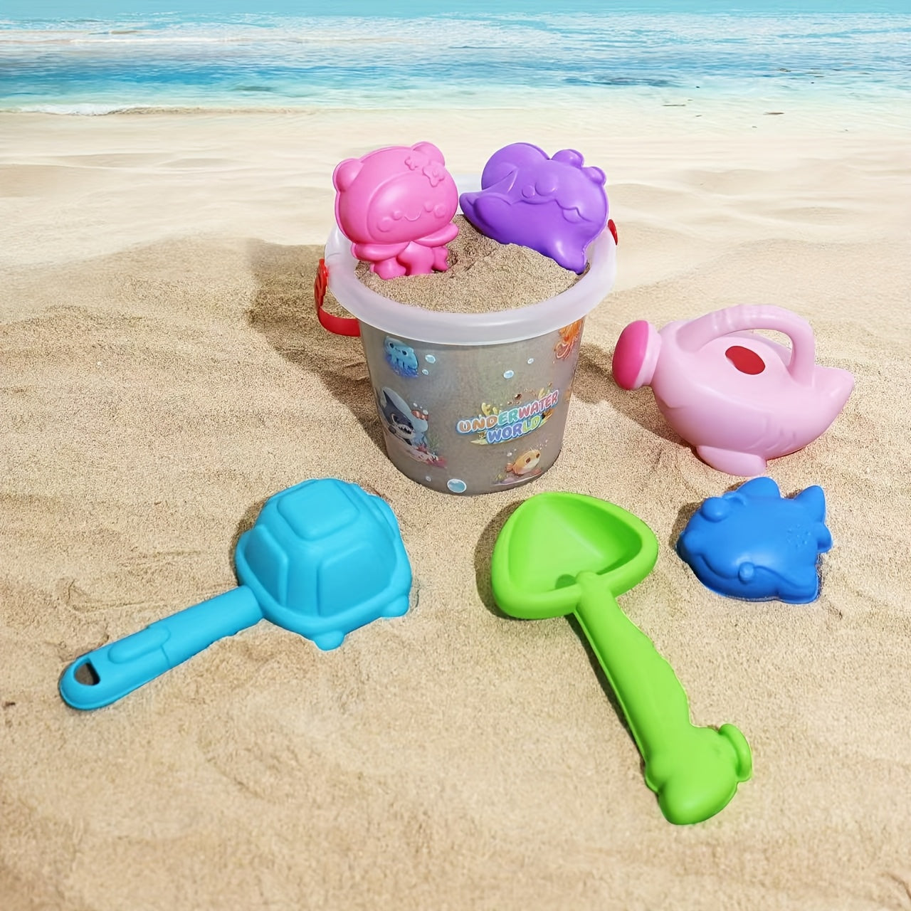 Beach Bucket Cartoon Sand Model Play Sand Toys