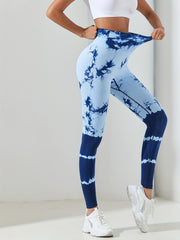 Tie Dye Stretch Yoga Leggings High Waist Fitness Seamless Hip Lift Leggings