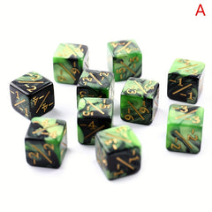 10pcs 6 Side Dice Counters Toy Counting Dice For Game