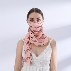 Animal Print Pink Scarf Women Casual Face Mask Dustproof Cover