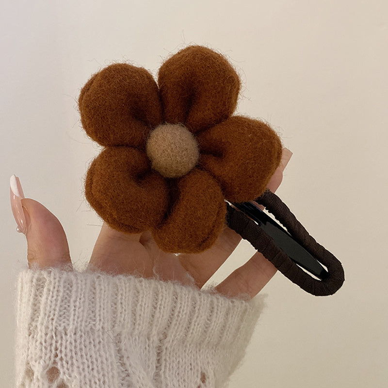 Plush Flowers Hairpin Hairpin Clip For Women Wedding Hair Clip