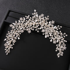 Boho Wedding Hair Accessory With Pearls And Leaves