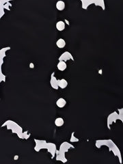 Retro Dress Women's Plus Bat Print Swing Dress