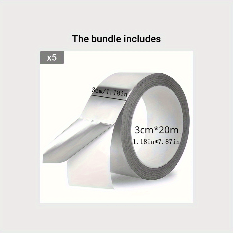 1pc HVAC Waterproof Fireproof Aluminum Foil Tape Strong Adhesive Tape