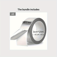 1pc HVAC Waterproof Fireproof Aluminum Foil Tape Strong Adhesive Tape
