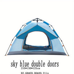 Automatic Tent Outdoor Camping 3-4 People Waterproof Mosquito Sunscreen