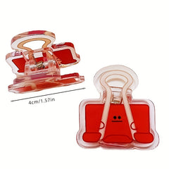 10pcs Cartoon Journal Clips Double-sided Expression Bag Clips