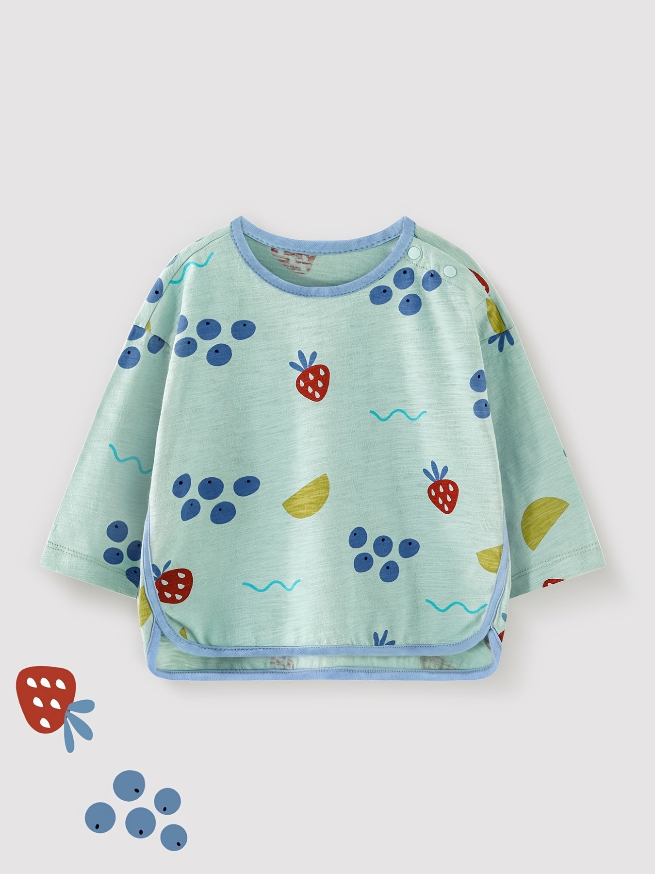 Baby Boys Fruits Print Long Sleeve T Shirts