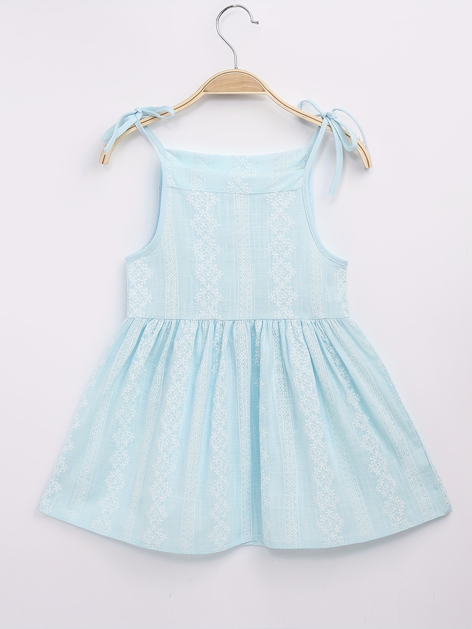 Baby Girls Casual Dress Flower Striped Cami Dress