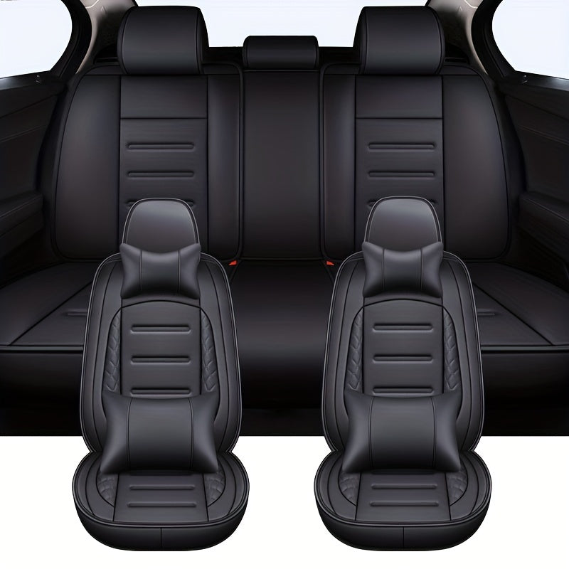 5 Seat Car Seat Cover YNOOH PU Leather Auto Cushion Protector