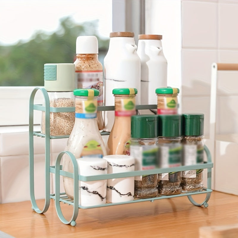 1pc Kitchen Spice Rack Metal Cabinet Storage Seasoning Organizer