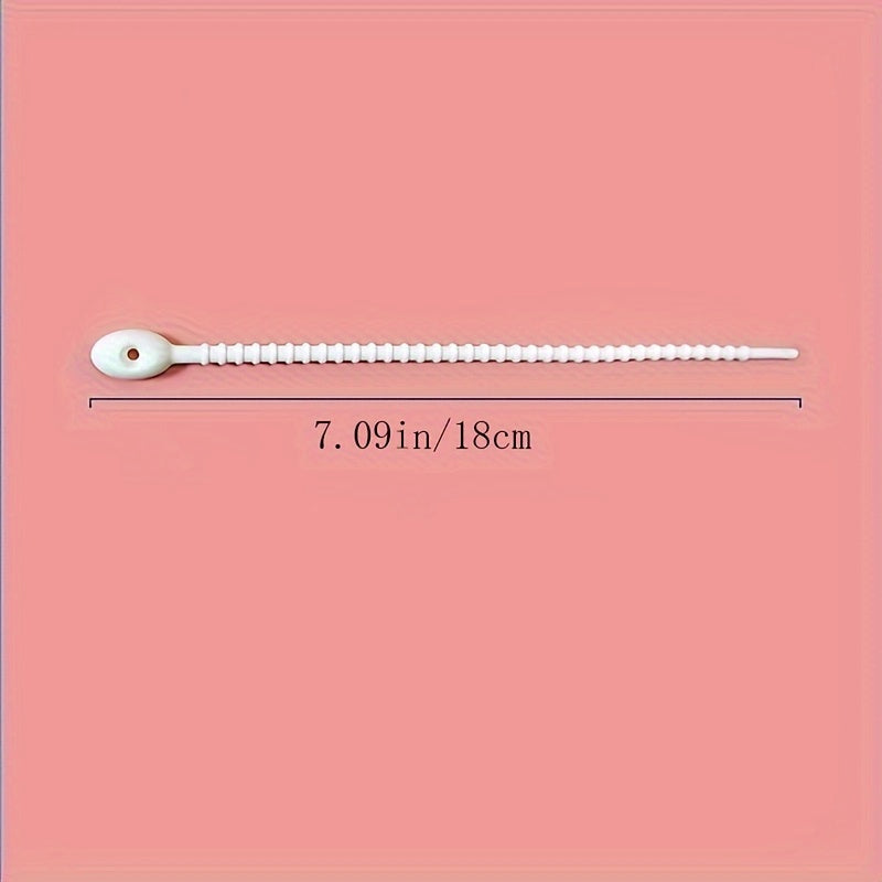 10pcs Silicon Cable Ties Reusable Candy Cable Organizer Silicone Keychain