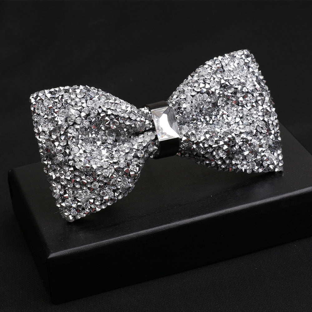 Crystal Bow Tie Gypsophila Rhinestone Men's Banquet Bow Tie
