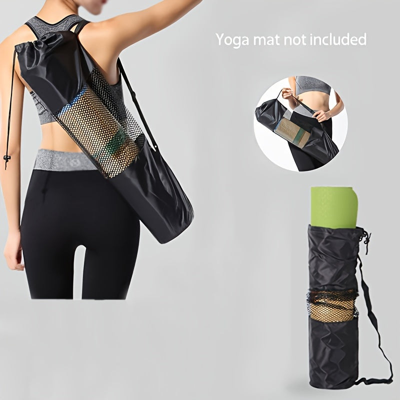 Yoga Mat Storage Bag Drawstring Mesh Backpack