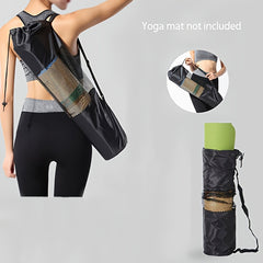Yoga Mat Storage Bag Drawstring Mesh Backpack