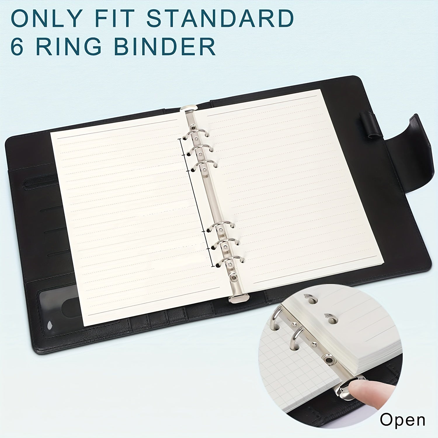 A5 Planner Filler Paper 6 Hole Punched 100gsm 270 Pages Beige Lined