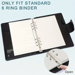 A5 Planner Filler Paper 6 Hole Punched 100gsm 270 Pages Beige Lined