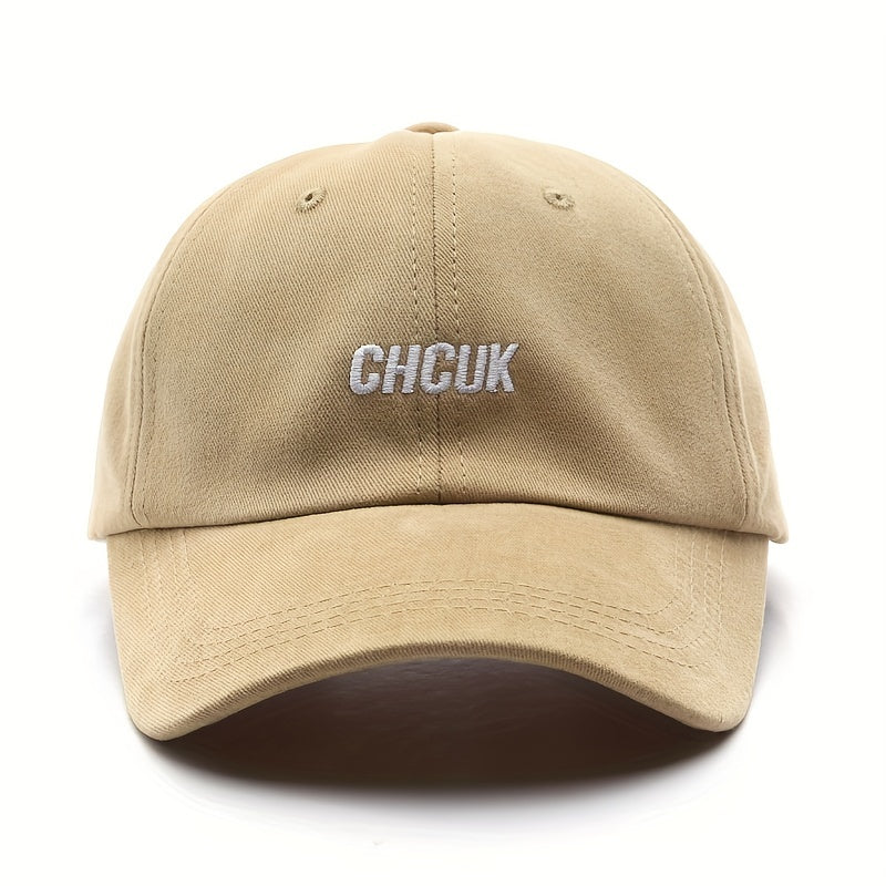 Solid Cotton Baseball Cap CHCUK Embroidered Unisex Couple Sun Hat