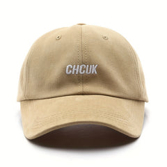 Solid Cotton Baseball Cap CHCUK Embroidered Unisex Couple Sun Hat