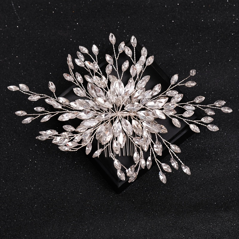 Rhinestone Wedding Bridal Hair Comb Clip for Women