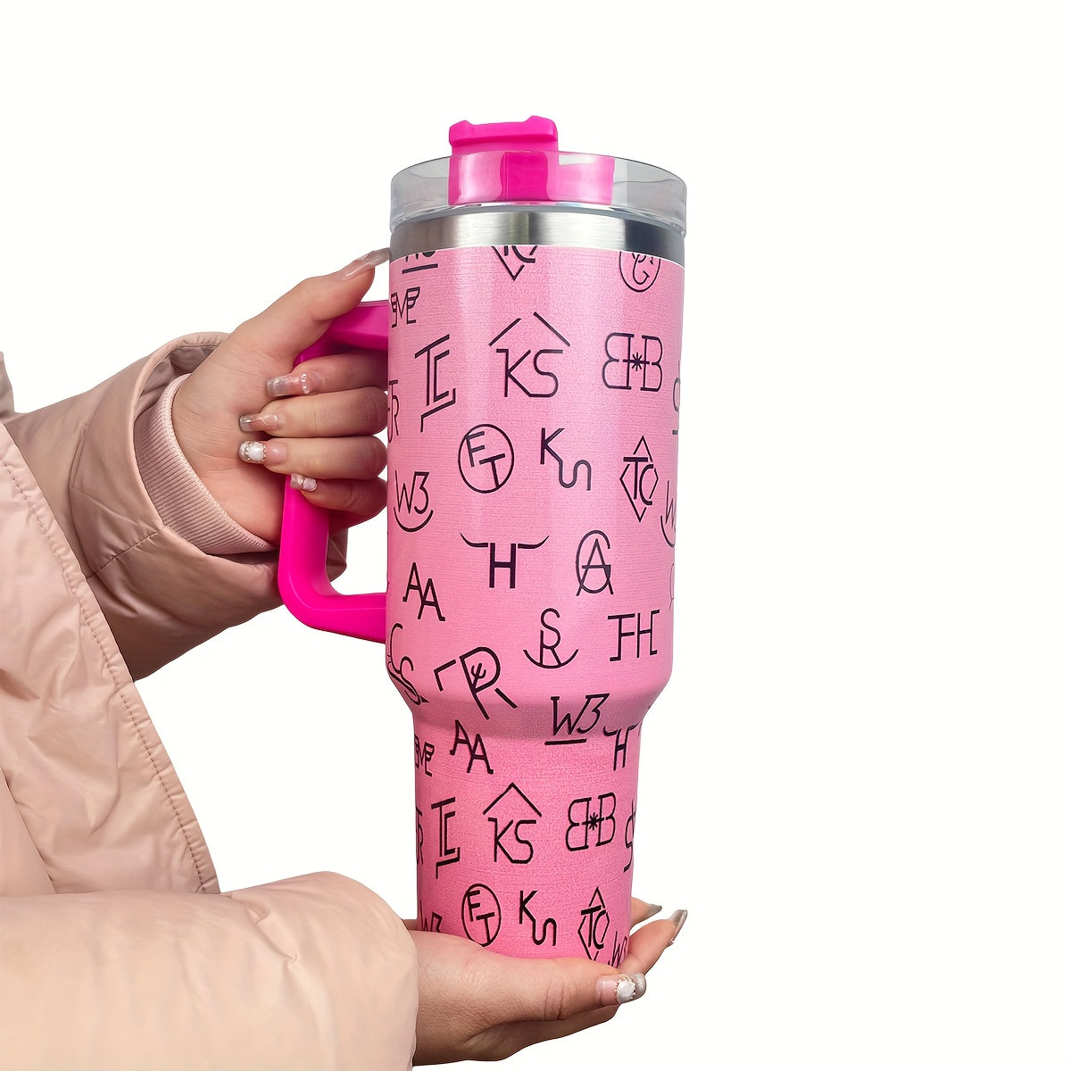 1200ml Stainless Steel Water Bottle Leakproof Tumbler Cup for Outdoor Sports
