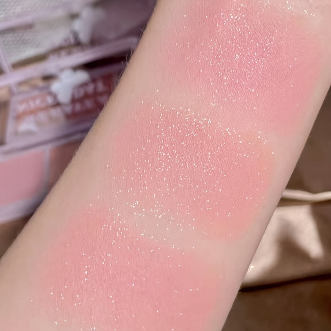 Secret Garden Tri Blush Eye Shadow Rose Milk Natural Matte Makeup