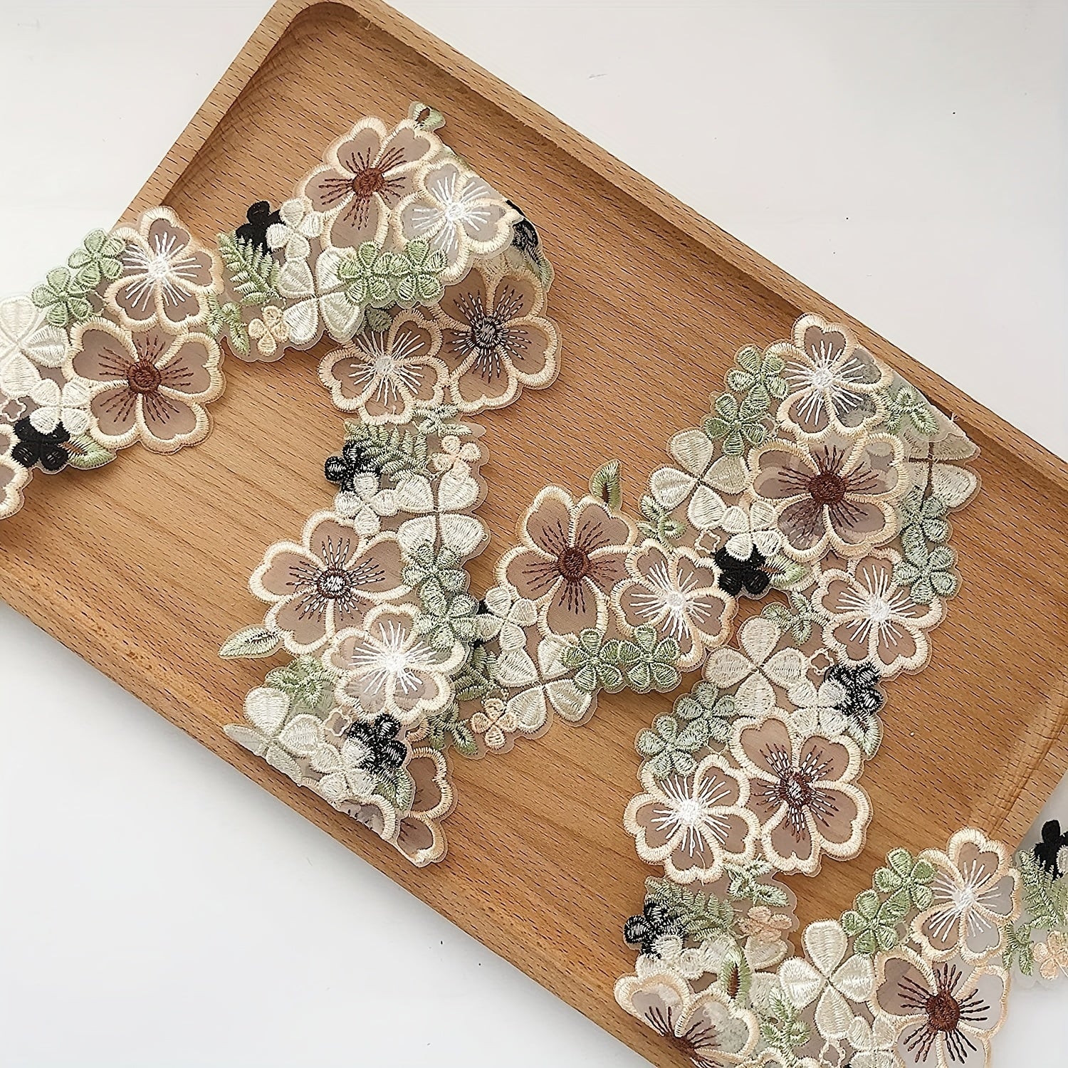 1Yd Flower Embroidery Lace Trim Sewing Accessories 6 Width