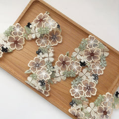 1Yd Flower Embroidery Lace Trim Sewing Accessories 6 Width