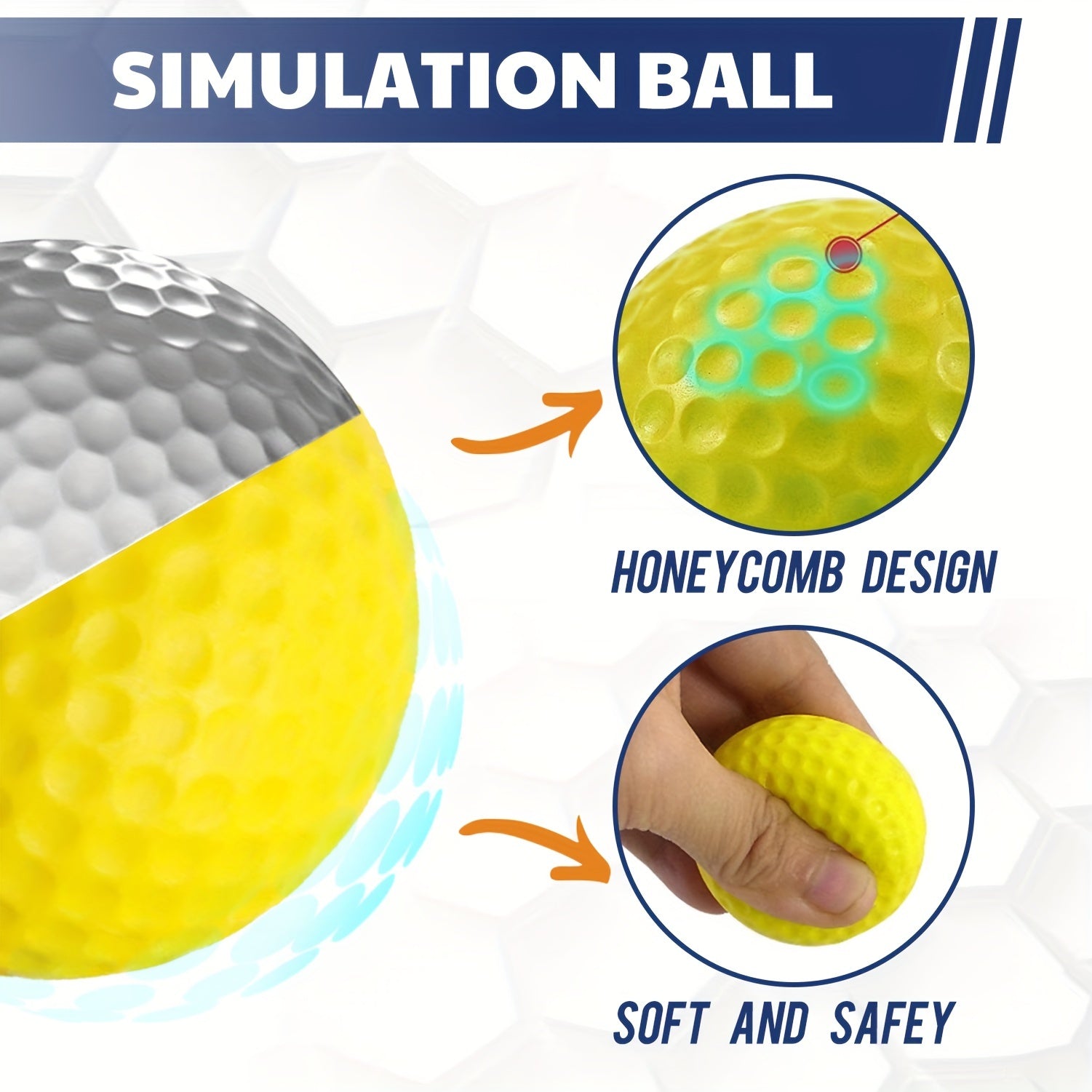 18pc Golf Practice Balls for Indoor/Outdoor Training Improve Your Game