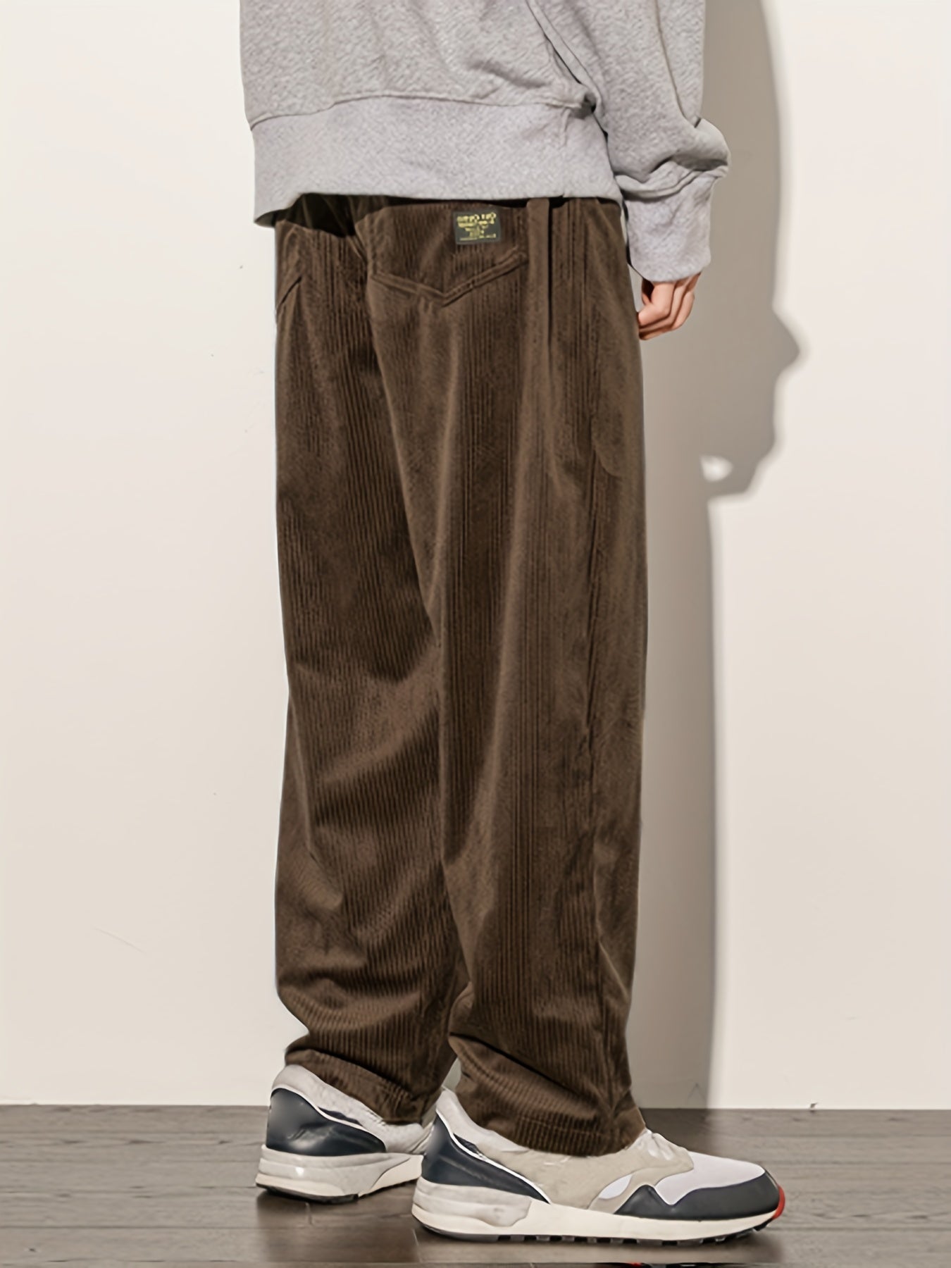 Men's Loose Fit Corduroy Dress Pants