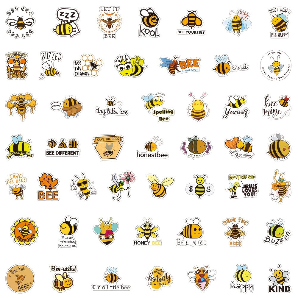 101pcs Bumble Bee Stickers for Water Bottles Crafts Scrapbooking Party Favors