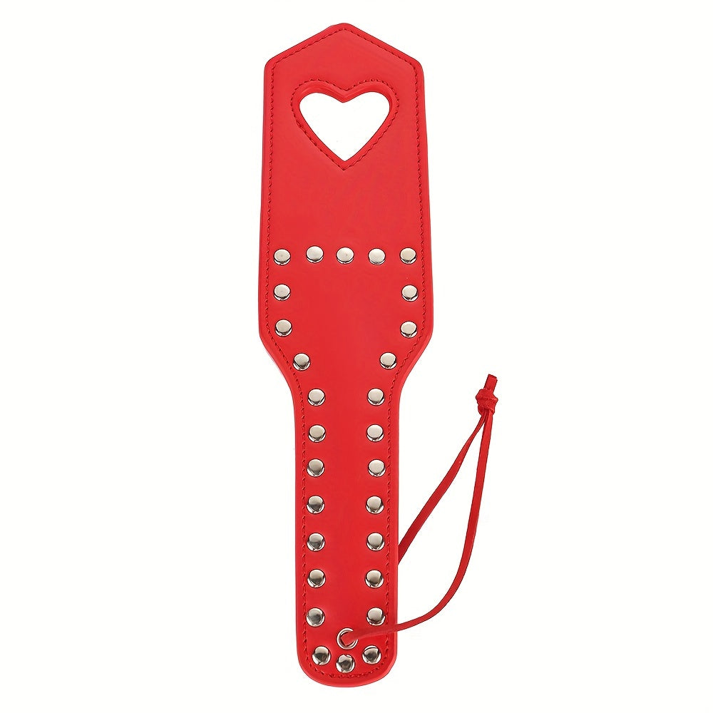 Riding Crop Heart Hole Leather Paddle Equestrian Crop