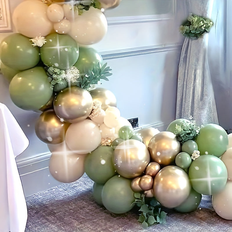152pcs Vintage Avocado Green Balloons 18in 25 12 Garland Set Green Forest Latex