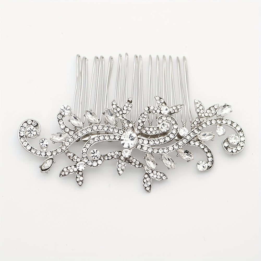 Rhinestone Hair Comb Head Jewelry Hair Accessories for Prom