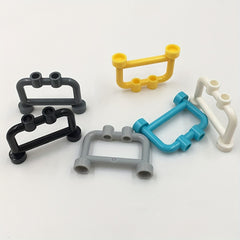 12pcs ABS Building Block Traffic Road Guardrail Set for DIY Animal Scene Play
