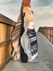 Horse Print Sun Protection Clothing V Neck Cover Up & Pants