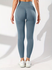 Solid Yoga Butt Lifting Tummy Control Leggings