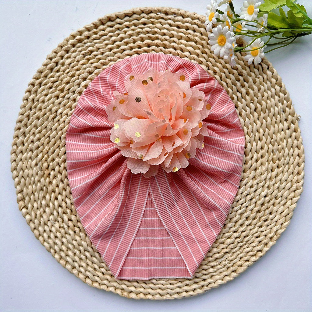 Soft Elastic Hat Baby Line Hot Flower Hat Girl Hat