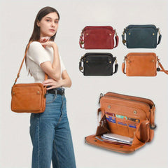 Large Capacity Crossbody Shoulder Bag for Commuting Travel Red