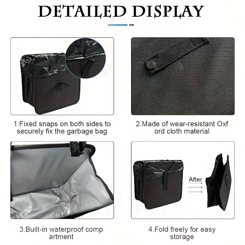 Foldable Car Trash Bag Hanging Waterproof Leak proof Storage Bag