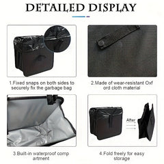 Foldable Car Trash Bag Hanging Waterproof Leak proof Storage Bag