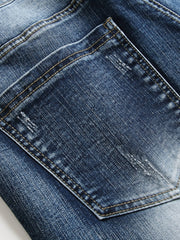 Men's Paint Splatter Slim Fit Jeans
