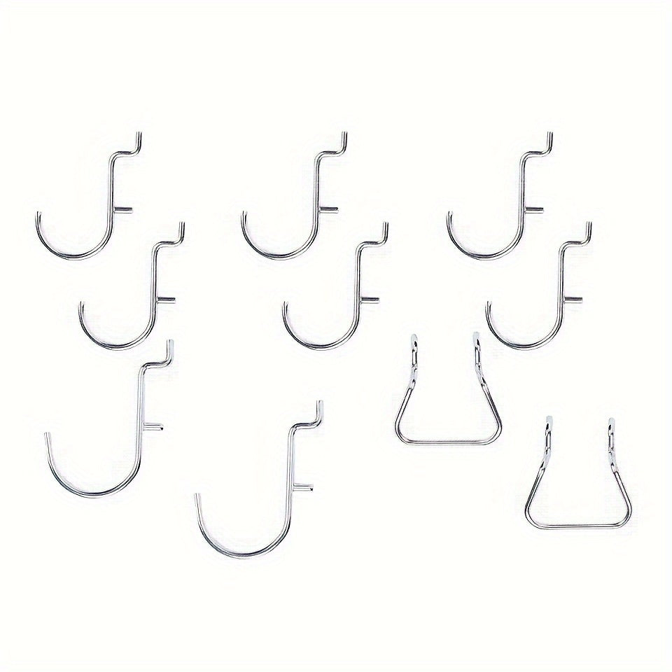 50pcs Pegboard Hooks Assortment with Pegboard Rack for Organizing Tools