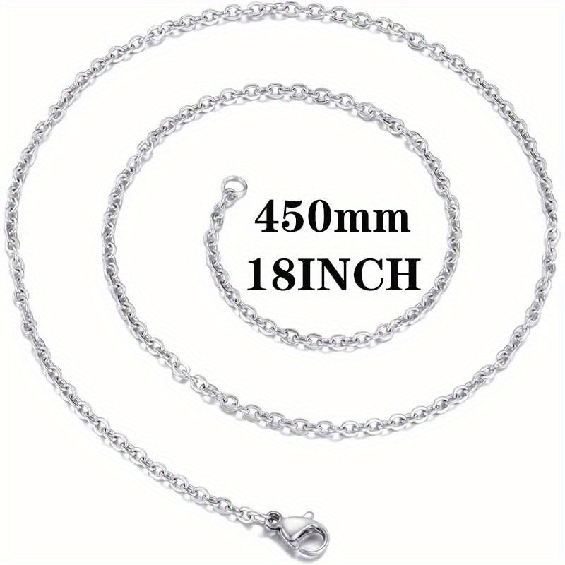 30pcs 1.5mm Stainless Steel Cross Chain Necklace with Lobster Clasp