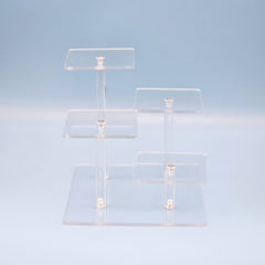 Acrylic Clear Display Rack Tier Square Round Storage Holder Desktop