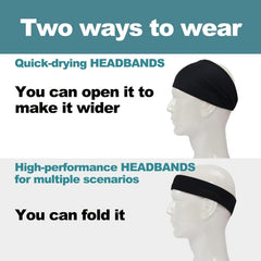 10pcs Breathable Sports Headbands for Men & Women Moisture Wicking Sweat Bands