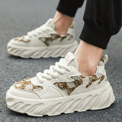 Men's Chunky Skate Shoes Non Slip Lace Up Casual Sneakers