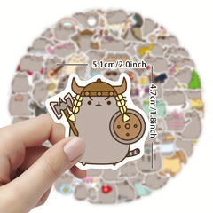 100pcs Funny Cat Stickers - Waterproof Stickers for Water Bottle Laptop